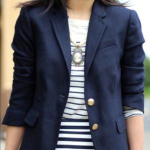 J. Crew Navy Wool Blend Schoolboy Blazer Jacket